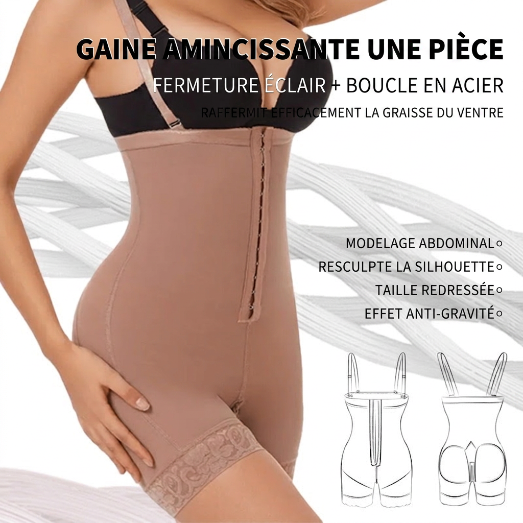 Combinaison Gainante Taille Haute Compression Forte Effet Sablier