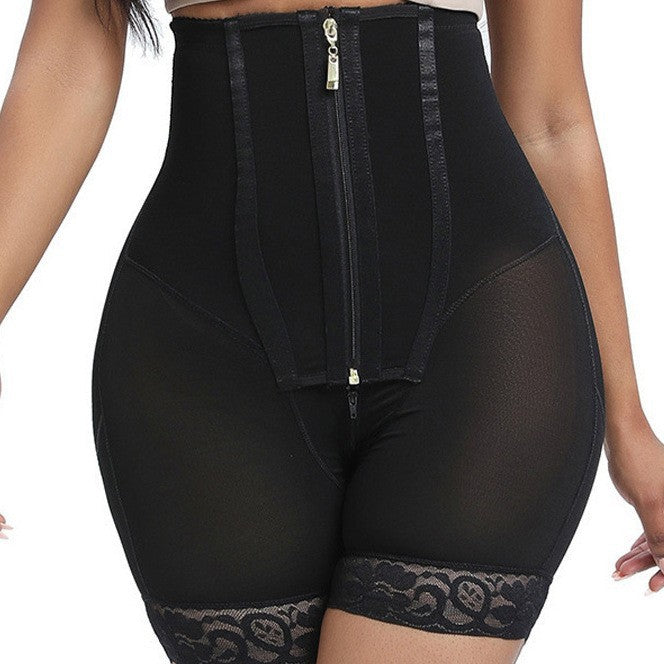 Short Gainante Taille Haute Sculptante Ventre Plat Effet Push-Up