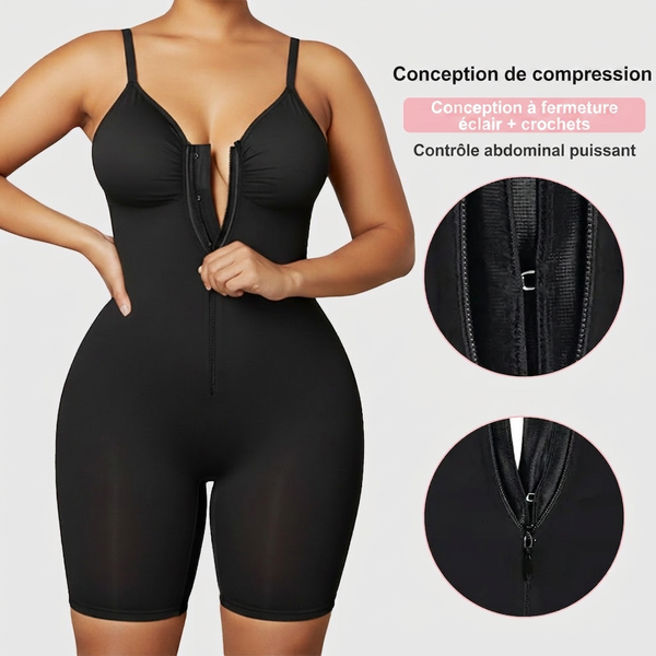 Body Gainant Zip Frontal – Silhouette Sculptée & Maintien Invisible