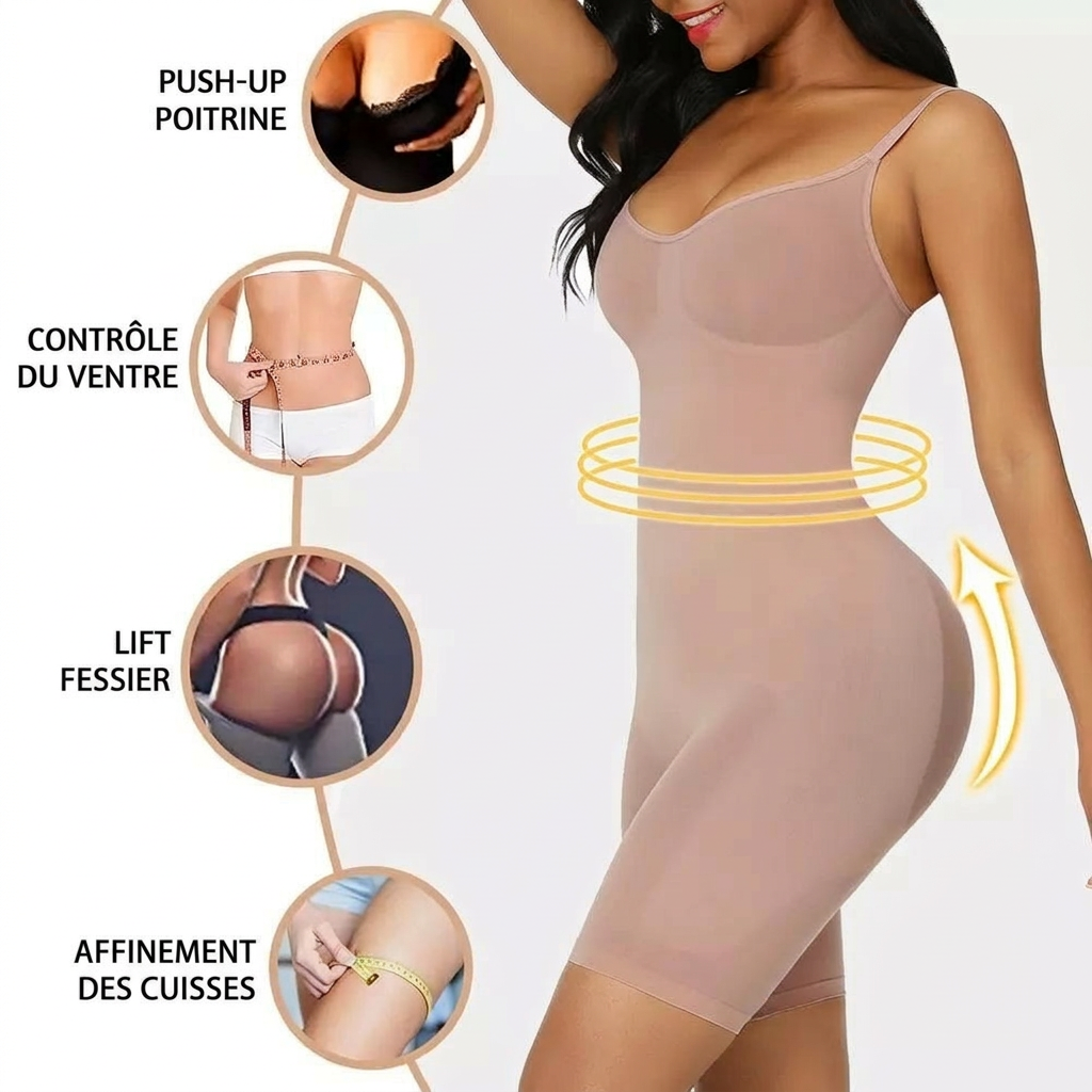 Body Gainant Sans Coutures – Silhouette Sculptée & Effet Seconde Peau