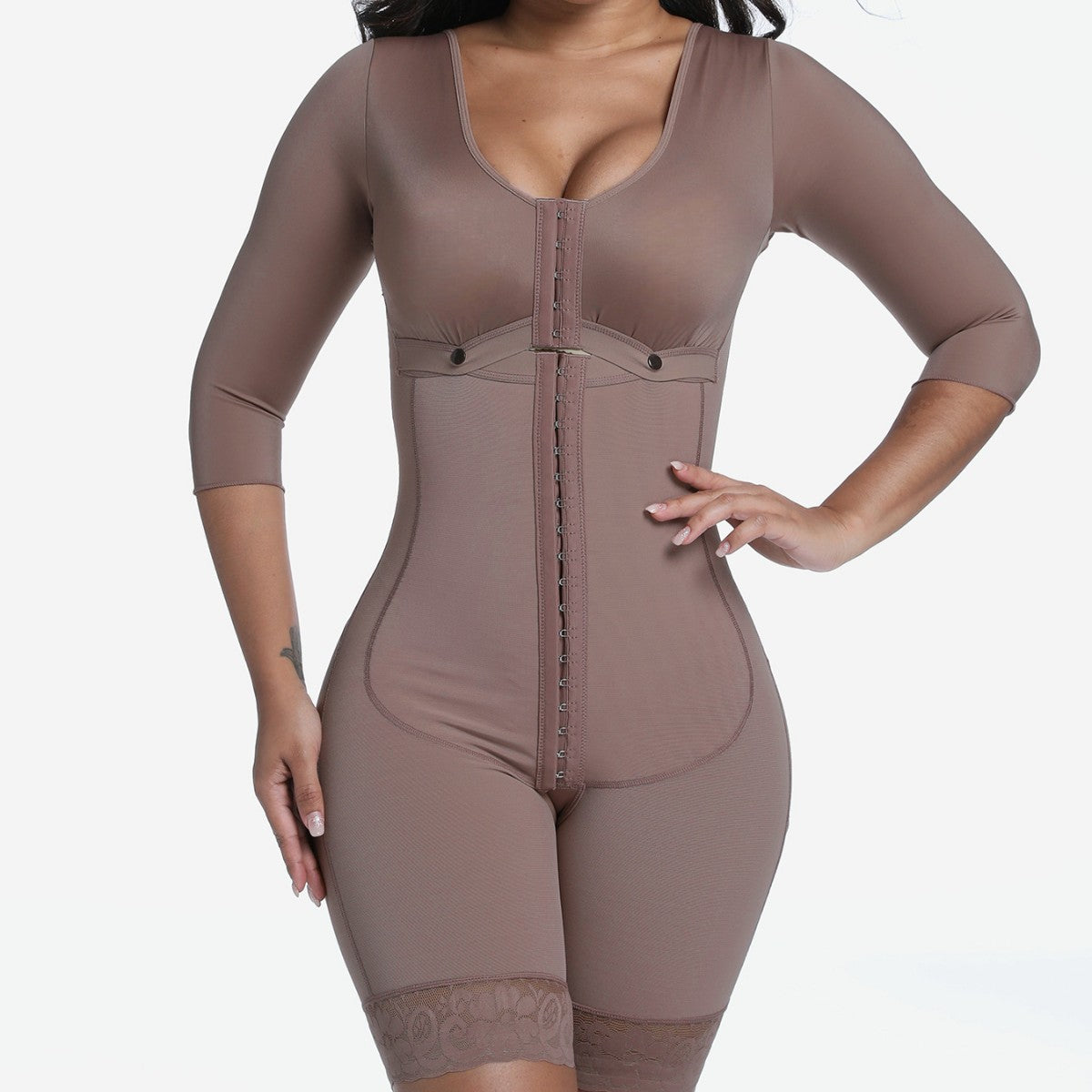 Combinaison Gainante Sculptante Mi-Cuisse – Taille Affinée & Fessier Galbé