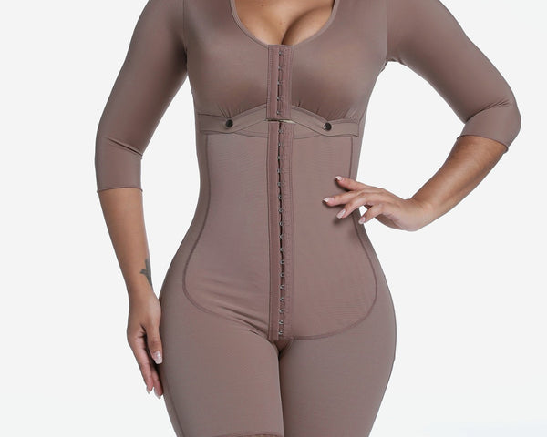 Combinaison Gainante Sculptante Mi-Cuisse – Taille Affinée & Fessier Galbé