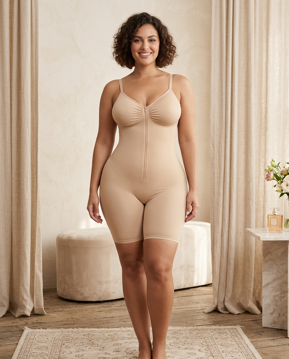Body Gainant Zip Frontal – Silhouette Sculptée & Maintien Invisible