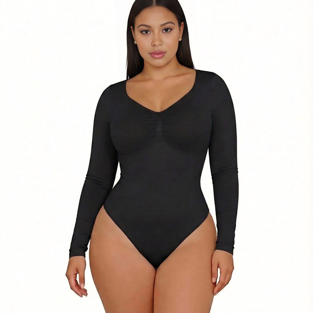 Body Gainant Manches Longues Sans Coutures – Silhouette Sculptée & Confort Absolu