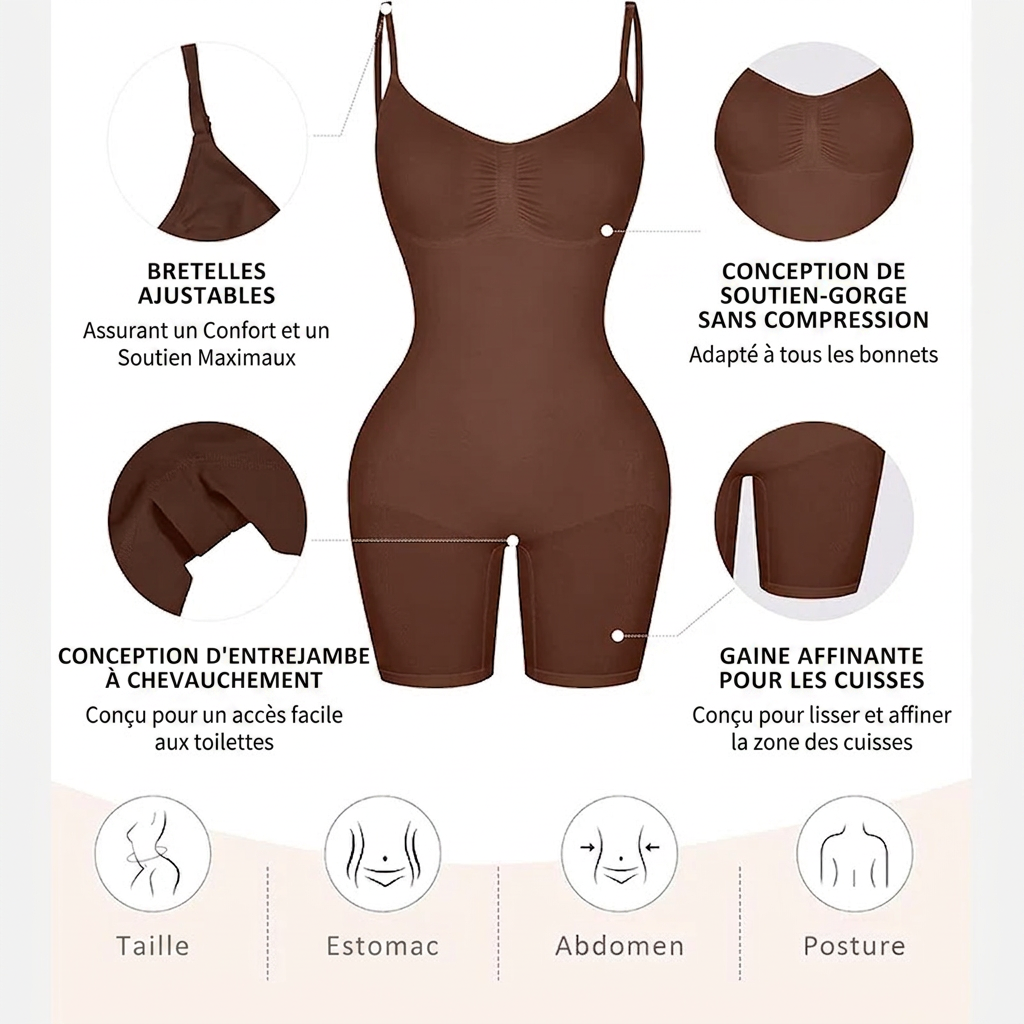 Body Gainant Sans Coutures – Ventre Plat & Fessier Galbé