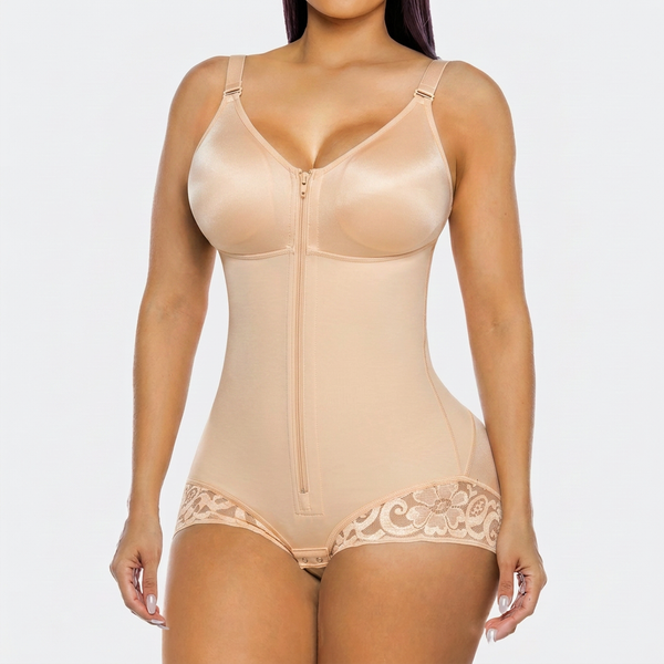 Gaine Sculptante Intégrale Zipé – Ventre Plat, Taille Affinée & Fessier Galbé