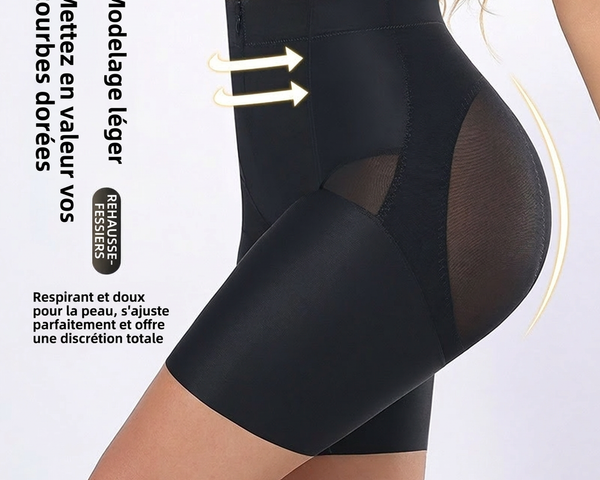 Short Gainant Taille Haute Push-Up Effet Peach Lift & Ventre Plat