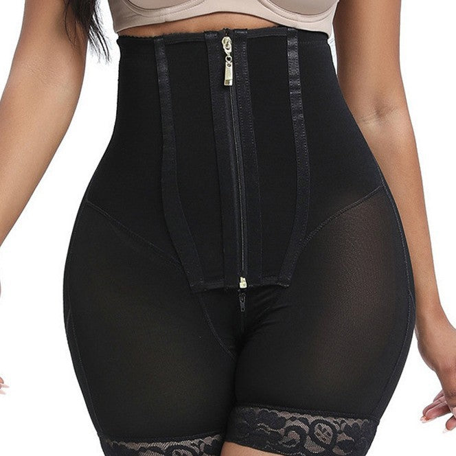Short Gainante Taille Haute Sculptante Ventre Plat Effet Push-Up
