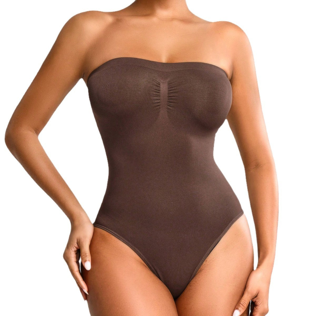 Body Gainant Sans Bretelles Effet Ventre Plat & Silhouette Sculptée
