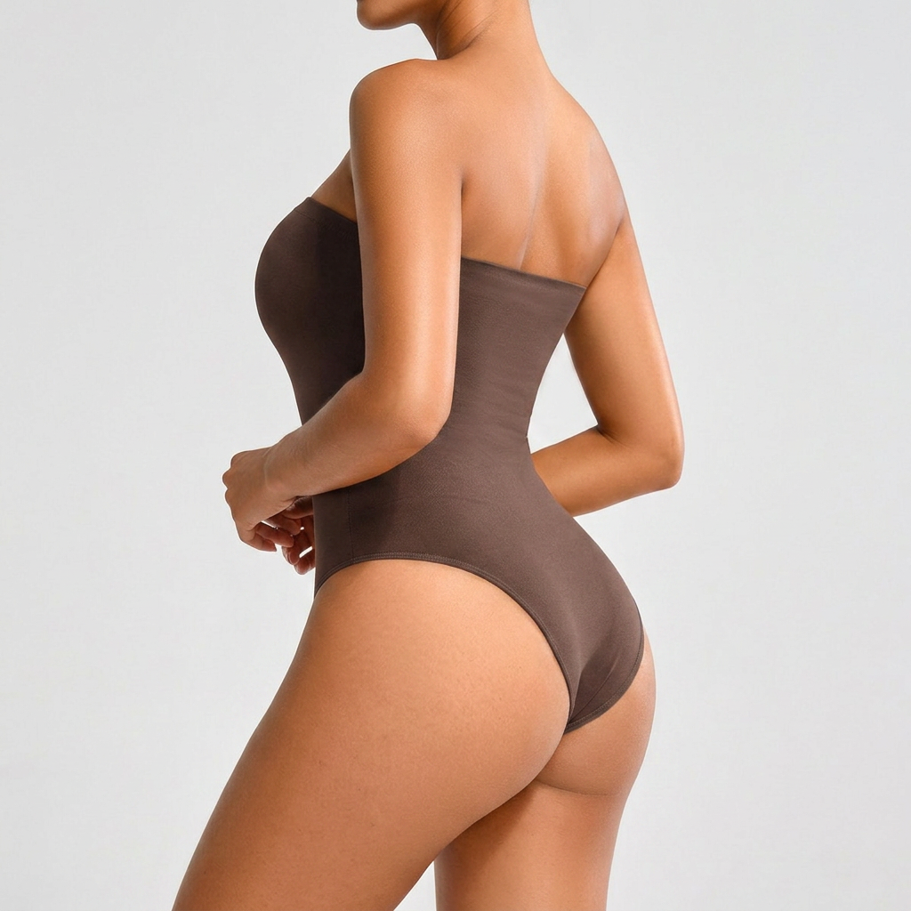 Body Gainant Bandeau Sans Coutures – Silhouette Sculptée & Maintien Invisible