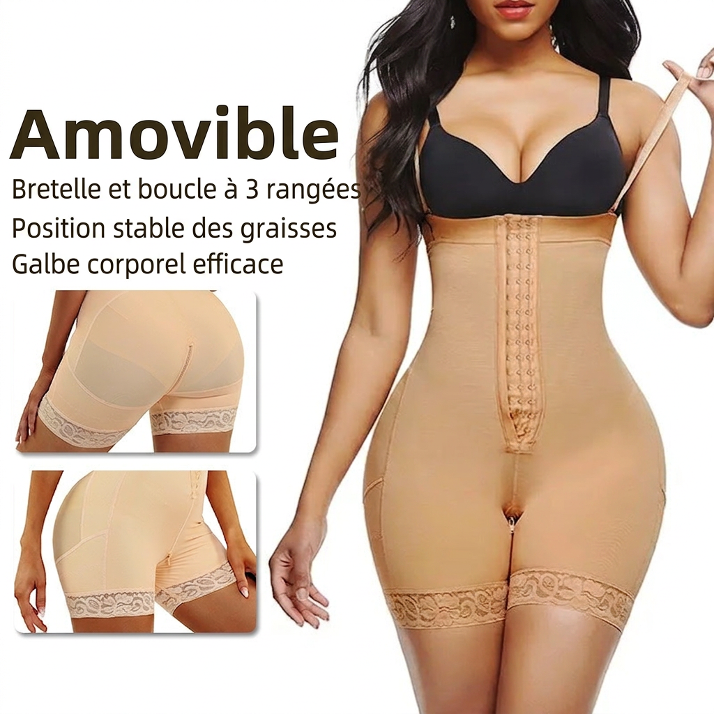 Combinaison Gainante Taille Haute Compression Forte Effet Sablier