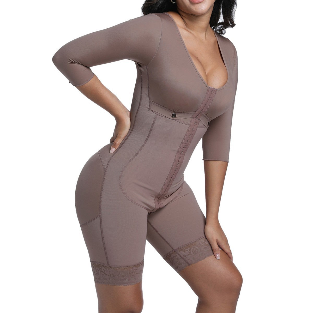 Combinaison Gainante Sculptante Mi-Cuisse – Taille Affinée & Fessier Galbé