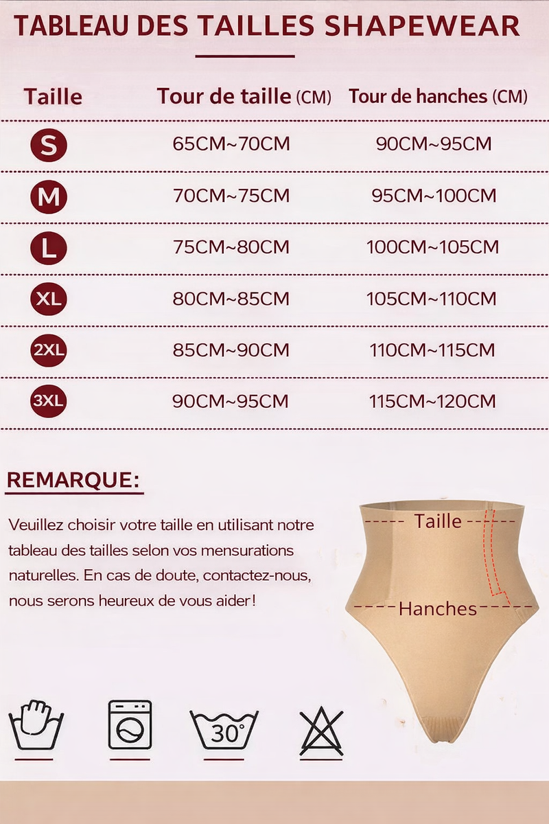 Culotte Gainante Haute Taille Invisible Effet Ventre Plat & Courbes Sculptées