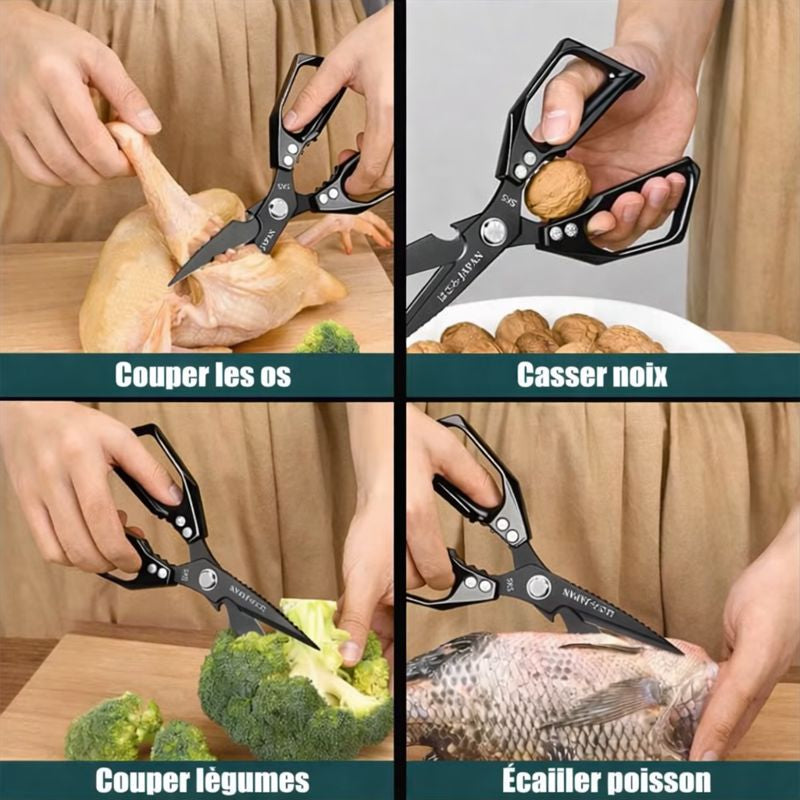 Ciseaux de Cuisine Japonais – Ultra Tranchants & Multifonctions