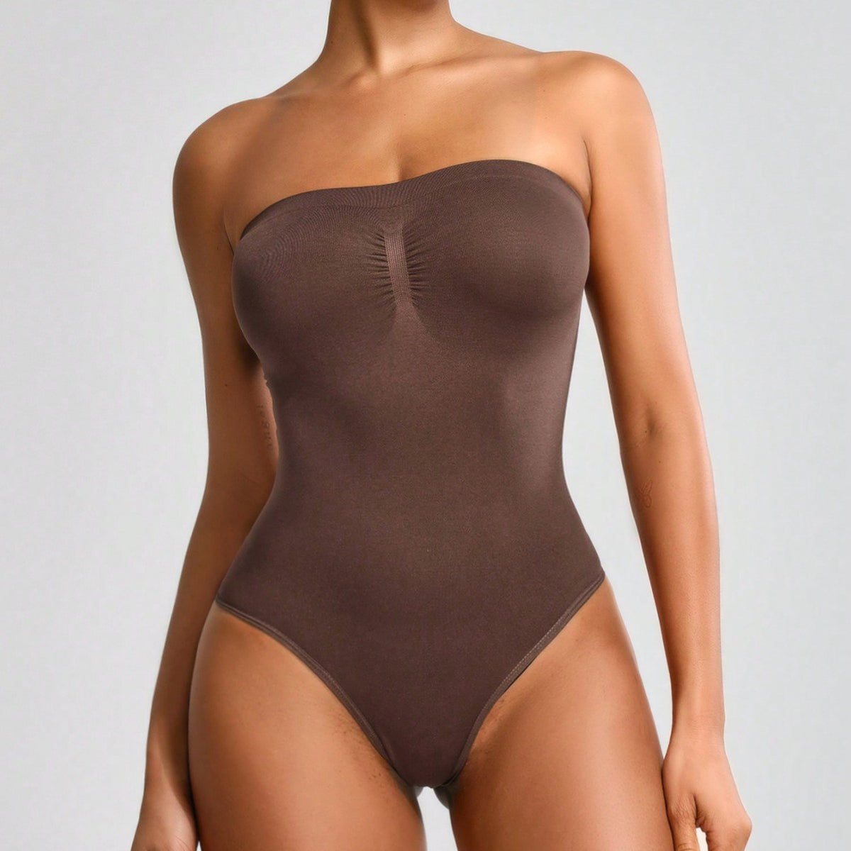 Body Gainant Sans Bretelles Effet Ventre Plat & Silhouette Sculptée