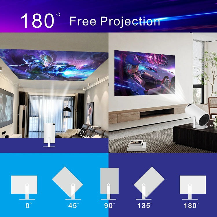 Vidéoprojecteur HY300 Pro 4K – Projecteur Portable HD avec Partage d’Écran Wi-Fi
