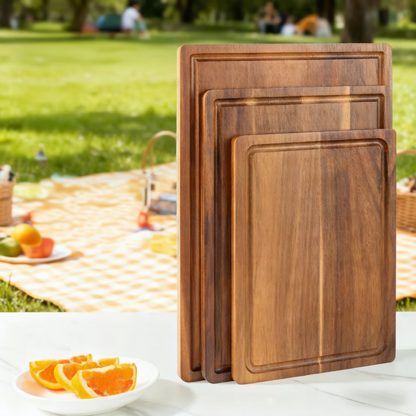 Planche à Découper en Bois Acacia – Saine, Durable & Sécurisée