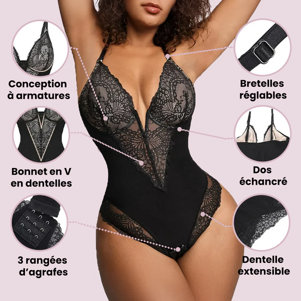 Body Sculptant Dentelle Premium Effet Sablier & Galbe Naturel
