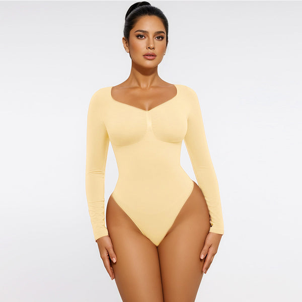 Body Gainant Manches Longues Sans Coutures – Silhouette Sculptée & Confort Absolu
