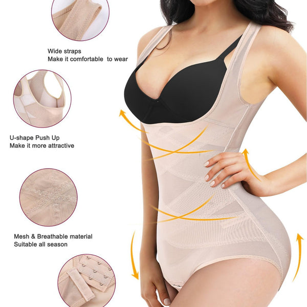 Body Gainant Sculptant Haute Compression Effet Ventre Plat & Silhouette Redessinée