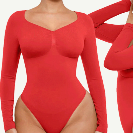 Body Gainant Manches Longues Sans Coutures – Silhouette Sculptée & Confort Absolu
