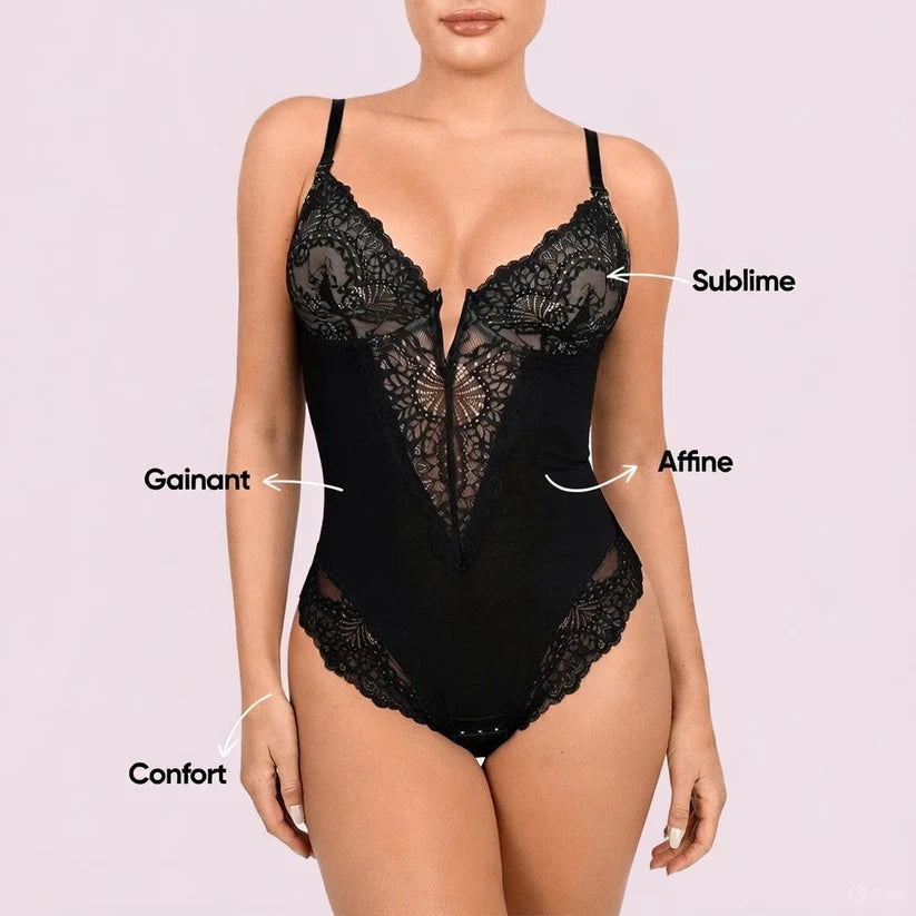 Gaine Amincissante Compression / Dentelle Sculptant – Silhouette Affinée & Courbes Sublimées